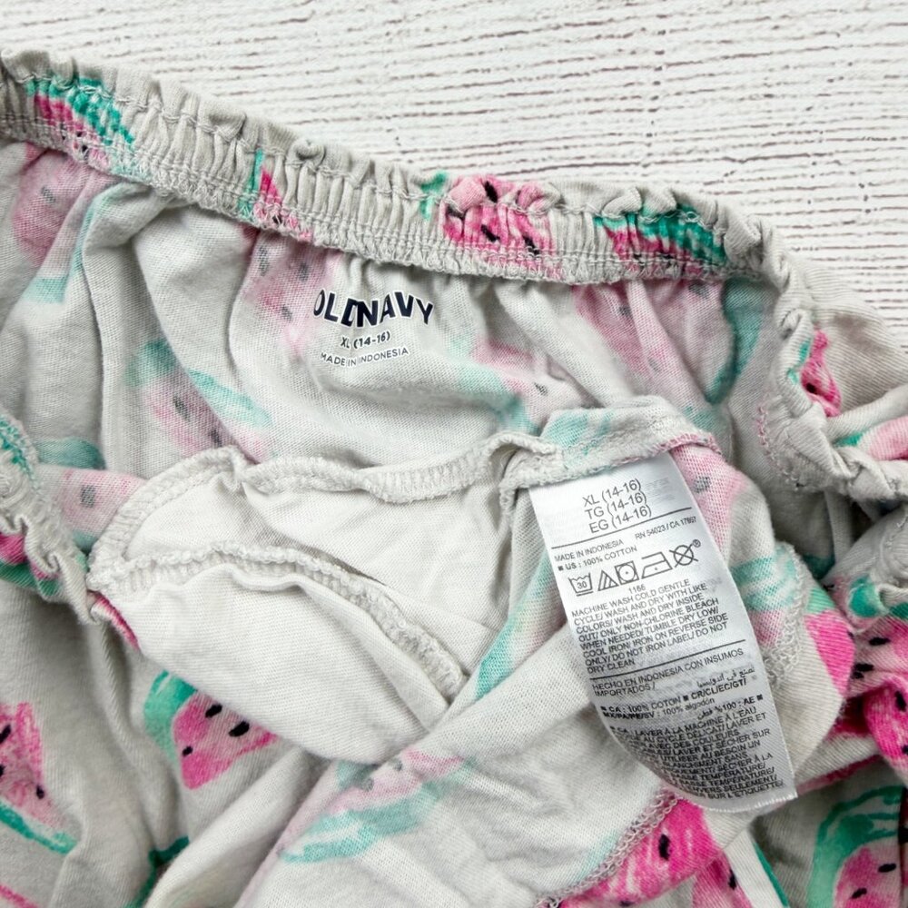 Old Navy Girls Romper Watermelon Print Off Shoulder One Piece Outfit XL 14-16 - Picture 2 of 3